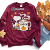 Hybrid – Peanuts | Heather Golden Meadow Snoopy Thanksgiving Graphic Tee – Women