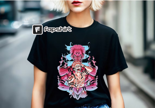 Sukuna Jujutsu Kaisen T-shirt, Jujutsu Kaisen Anime T-shirt, Vintage 90s Bootleg Anime Style T-shirt