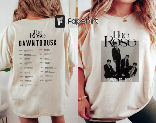 The Rose Kpop Shirt, The Rose 2023 ‘Dawn To Dusk’ US and Canada Tour Shirt, The Rose Kpop Band Shirt, Kpop Indie Rock, Dual Rock Album