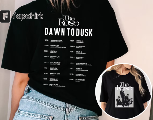 The Rose Kpop Shirt, The Rose 2023 ‘Dawn To Dusk’ US and Canada Tour Shirt, The Rose Kpop Band Shirt, Kpop Indie Rock, Dual Rock Album