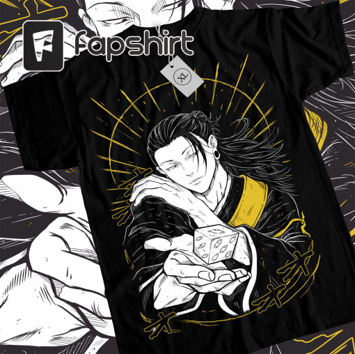 Suguru Geto T-shirt Jujutsu Kaisen shirt Getou jjk Anime Black shirt All Size