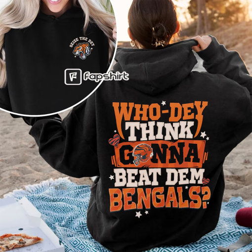 Bengals Sweatshirt, WhoDey Think Gonna Beat Them Bengals Crewneck, Cincinnati Football Hoodie, Cincinnati Fan Pullover, Game Day Pullover