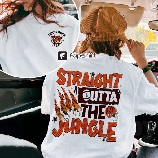 Bengals Sweatshirt, Straight Outta The Jungle Crewneck, Cincinnati Football Hoodie, WhoDey Cincinnati Pullover, Game Day Football Fan Shirt