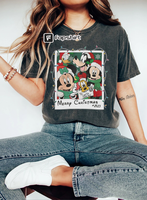 Mickey’s Very Merry Christmas Party Family Matching Comfort Color Shirt,Disney Santa Mickey Minnie Xmas Sweatshirt,Disneyland Vacation Gifts