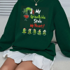 That’s It I’m Not Going 2 Sided Sweatshirt, Funny Grin Shirt, Christmas On Back, Grin Christmas Shirts, Grnchmas Crewneck