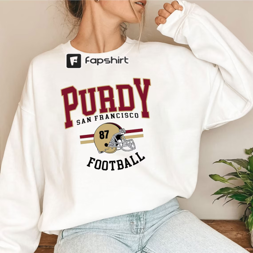 Brock Purdy San Francisco Football Sweatshirt, Vintage San Francisco Football Crewneck, San Francisco City Shirt, Brock Purdy Sweatshirt