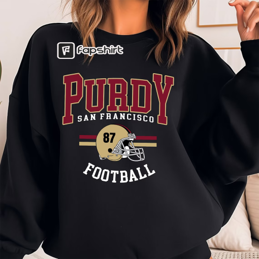 Brock Purdy San Francisco Football Sweatshirt, Vintage San Francisco Football Crewneck, San Francisco City Shirt, Brock Purdy Sweatshirt