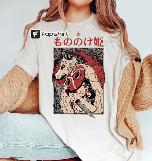 Princess Mononoke T-Shirt, Ghibli Shirt, Hayao Miyazaki, Studio Ghibli Gift, Mononoke Shirt Shirt, Ghibli Cartoon Shirt