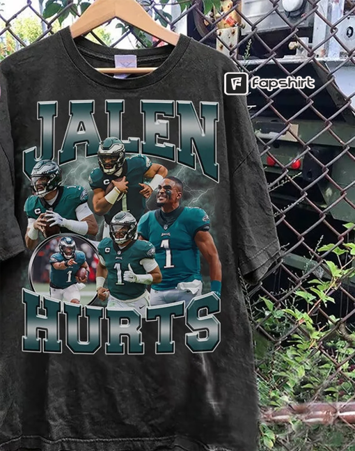 Limided Jalen Hurts 90s Vintage Tee – Jalen Hurts American Football Vintage Graphic Tee – Jalen Hurts 90s Vintage Oversized Retro Shirt