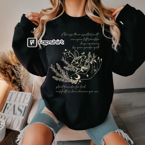 Practical Magic Crewneck Sweatshirt, Salt Rosemary Lavender Love Halloween Crewneck For Witchy Woman, Vintage Witches Shirt, Spooky Season