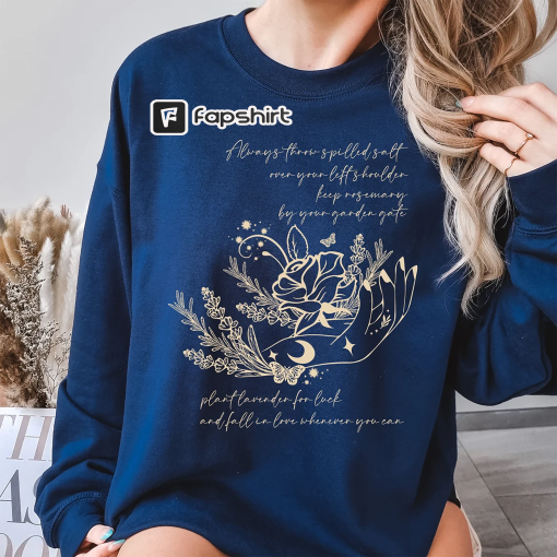 Practical Magic Crewneck Sweatshirt, Salt Rosemary Lavender Love Halloween Crewneck For Witchy Woman, Vintage Witches Shirt, Spooky Season