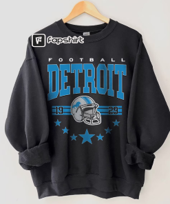 Detroit Football Sweatshirt, Vintage Style Detroit Football…