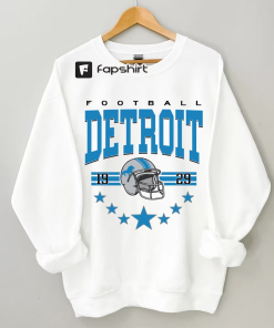 Detroit Football Sweatshirt, Vintage Style Detroit Football…