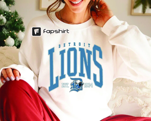 Detroit Lions Sweatshirt, Detroit Football T-Shirt, Detroit Football Crewneck, Detroit Lions Gift, Detroit Shirt, Detroit Football Tee