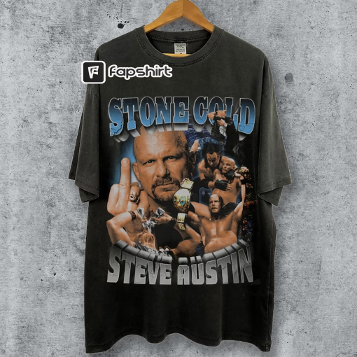 Limited Stone Cold 90s Vintage Oversized T-Shirt – Steve Austin Professional Wrestler 90s Booteg Style Vintage TShirt For Man And Women