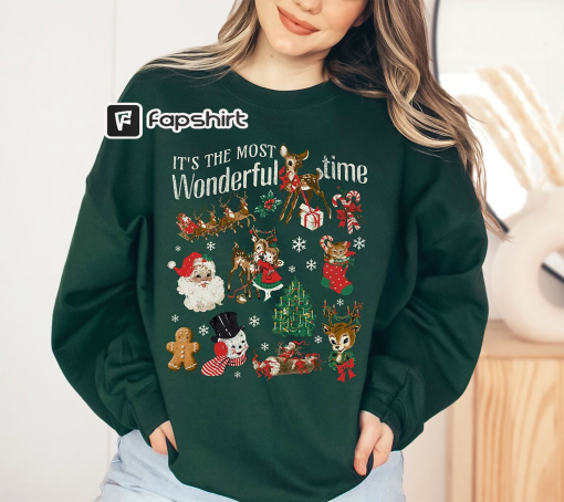 Christmas Sweatshirt, It’s the most Christmas Shirt, Vintage Christmas doodles Shirt, Santa Retro Christmas, Winter Sweater, Holiday Apparel