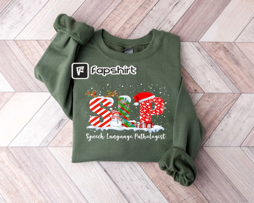 Speech Therapist Shirt, Christmas Shirt, Christmas Speech Language Pathologist, SLP Shirt, Speech Pathology, Speech Therapy, Christmas Tee