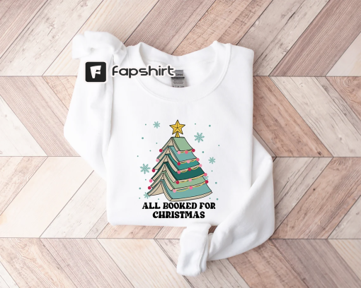 Christmas Book Tree Shirt, Christmas Gift For Teacher, Book Lovers Christmas Gift, School Christmas Shirt, Christmas Sweatshirt, Book Tree