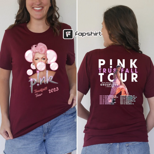 Pink Trustfall Tour 2023, Trustfall Album Tee, Pink Singer Tour, Music Festival Shirt, Concert Apparel, Tour Shirt, Pink Music Tshirt