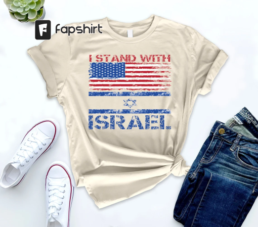 I Stand With Israel, Israel USA Flags Sweatshirt, Israel Shirt, Israel Flags Shirt, Pray for Israel Shirt, Stop War Shirt, Israel Flag Tee