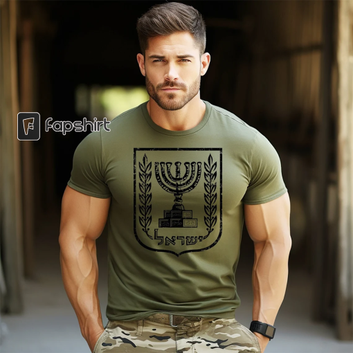 Israel T-Shirt Emblem of the State of Israel Patriotic Israel Heritage T-shirt