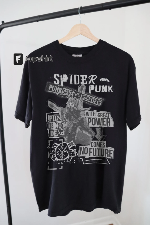 Vintage Styled Spider Punk Shirt, Spiderman across the spiderverse, spiderverse shirt, spiderman shirt, spiderman shirt gift, comfort colors