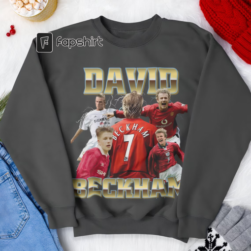 David Beckham vintage sweatshirt, Beckham bootleg shirt, Retro football shirt, Bootleg soccer tee, Manchester United t-shirt, Becks gift