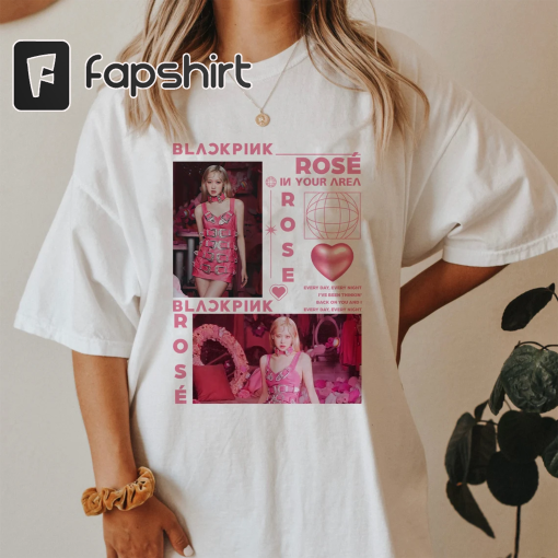 Retro Rose Blackpink Shirt, Blackpink Born Pink World Tour Shirt, Rose Kpop Shirt, World Tour 2023 Shirt