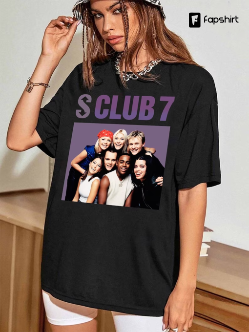 Retro Vintage S Club 7 T-Shirt 2023 UK Tour Shirt Adults & Kids 90’s Pop Music Fan Tee Shirt Top Tour T-shirt, Unisex T-Shirt