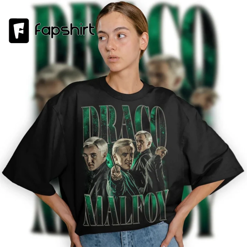 Limited Draco Malfoy Vintage T-Shirt, Graphic Unisex T-shirt, Retro 90’s Fans Homage T-shirt, Gift For Women and Men