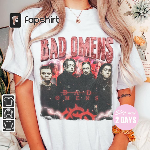 Bad Omens Music Shirt, 90S Y2K Vintage Retro Bootleg, The Death Of Peace Of Mind Album World Tour Ticket 2023 Tee Gift For Fan