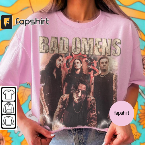 Limited Bad Omens Music Shirt, Vintage 90S Y2K Retro Bootleg, The Death Of Peace Of Mind Album World Tour Ticket 2023 Tee Gift For Fan