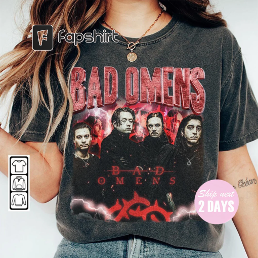 Bad Omens Music Shirt, 90S Y2K Vintage Retro Bootleg, The Death Of Peace Of Mind Album World Tour Ticket 2023 Tee Gift For Fan