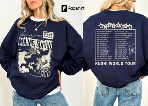 Retro Maneskin Rush World Tour 2023 Shirt, Vintage Maneskin Rush Tour Merch, Maneskin Concert 2023, Rush World Tour, Music Tour Shirt