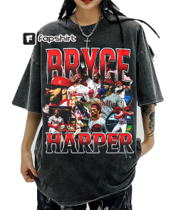 Comfort Color Bryce Harper Phillies Baseball T-shirt…