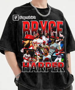 Comfort Color Bryce Harper Phillies Baseball T-shirt…