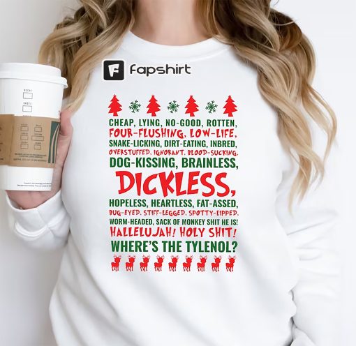 Ugly Christmas Vacation Quotes Sweatshirt, Ugly Christmas Sweater, Christmas Vacation Rant, Ugly Christmas Hoodie, Dickless Sweatshirt