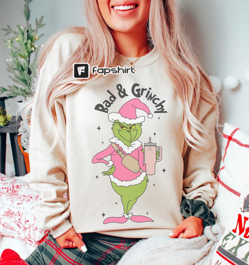 Grinchmas Sweatshirt, Stanley tumbler, grinch shirt, retro Christmas shirt, Christmas movie sweater, mean one shirt, green guy