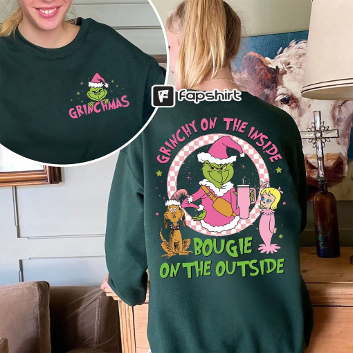 Merry GrinchMas Double Sided Crewneck Sweatshirt, Grinch Hoodie Sweater, Adult T shirt,Youth Tee,Toddler Tshirt