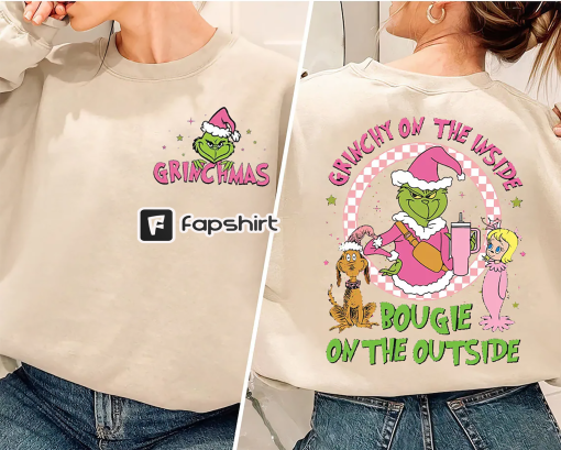 Merry GrinchMas Double Sided Crewneck Sweatshirt, Grinch Hoodie Sweater, Adult T shirt,Youth Tee,Toddler Tshirt