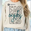 Hit ‘Em Low Hit ‘Em High Sweatshirt, Philadelphia Eagle Football Crewneck Shirt, Retro NFL Philly Football, Road to Victory Sweatshirt