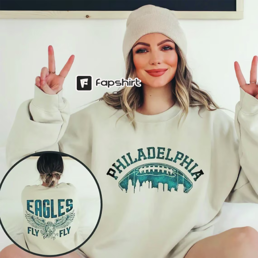 Philadelphia Football Sweatshirt.Philadelphia Eagles Sweatshirt.Philadelphia Eagles.Philadelphia Eagles Shirt.Fly Eagles Fly.Philly Football