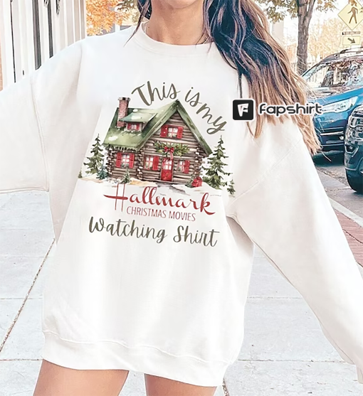 This Is My Movie Watching Crewneck Sweatshirt, Christmas Funny Sweatshirt, Christmas Movies Shirt, Holiday Spirit Shirts, Gift For Her