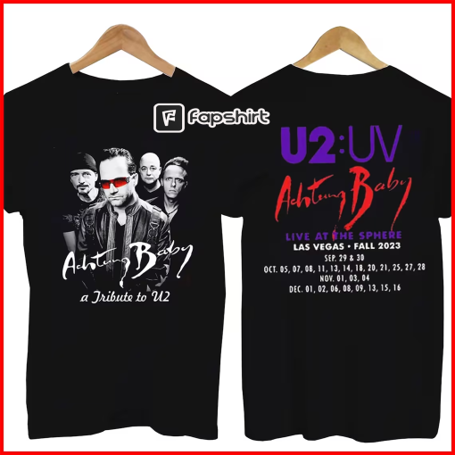 U2 Band 90s Vintage Shirt, U2 Band Double Side T Shirt, Achtung Baby U2 Tour Date 2023 Shirt, U2 Fan Gift Shirt, Joshua Tree U2 Shirt