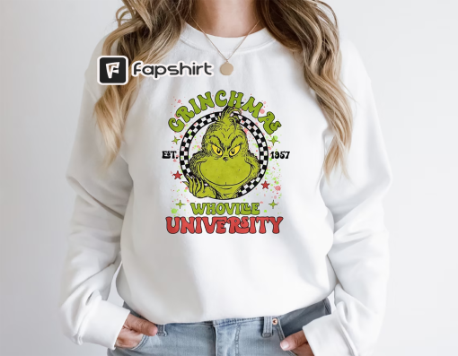 Grinch Christmas Funny Sweatshirt, Grinch Christmas Sweatshirt, Christmas Sweatshirt, Grinchmas Sweatshirt, Christmas Vibes, Funny Christmas