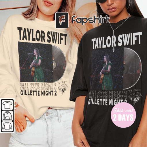 Limited Taylor Swift Music Shirt, 90s Y2K Merch Vintage Eras Tour Gillette Night 2 I Survived Foxborough Night 2 Rain Gift For Fan V2