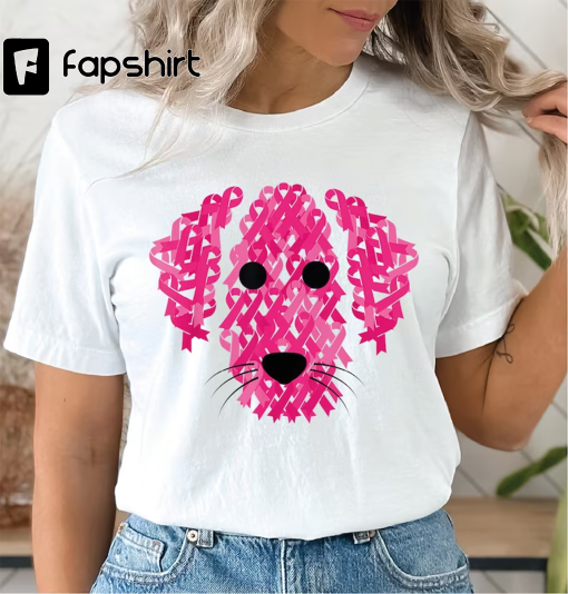 In October We Wear Pink Dog Tshirt, Dog Cancer Awareness Shirt, Animal Motivational Tee, Breast Cancer Tee, Pink Ribbon Shirt,