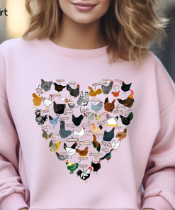 Chicken Sweatshirt, Thanksgiving Shirt Animal Lover Gift…