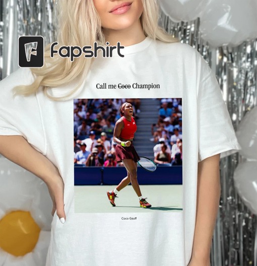 Call Me Coco Champion T-shirt, Us Open 2023 Champion Tee Tennis Gift, Coco Gauff Vintage Bootleg 90’s t-shirt