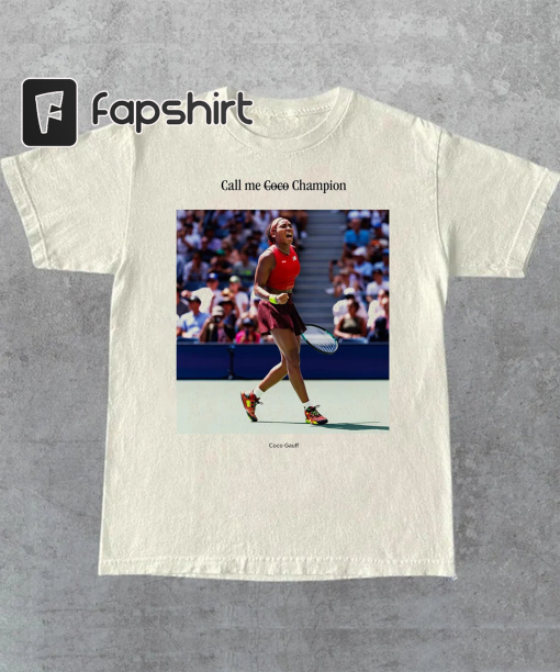 Call Me Coco Champion T-shirt, Us Open 2023 Champion Tee Tennis Gift, Coco Gauff Vintage Bootleg 90’s t-shirt